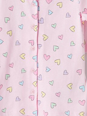 Şortlu Pijama Takımı PEMBE BASKILI