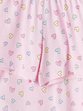 Şortlu Pijama Takımı PEMBE BASKILI