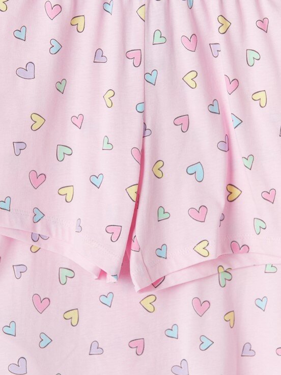 Şortlu Pijama Takımı PEMBE BASKILI