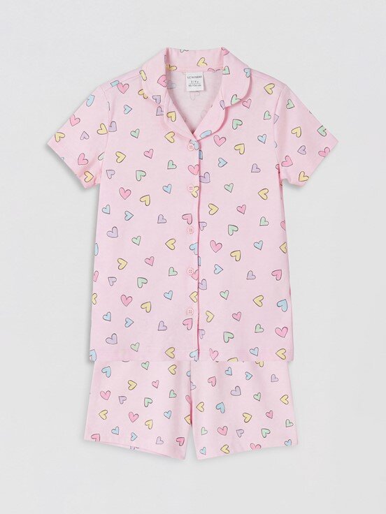 Şortlu Pijama Takımı PEMBE BASKILI