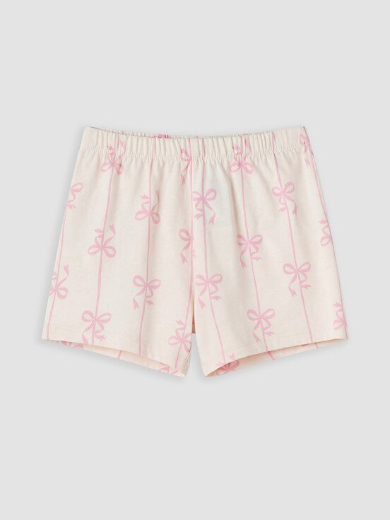 Şortlu Pijama Takımı AÇIK PEMBE BASKILI