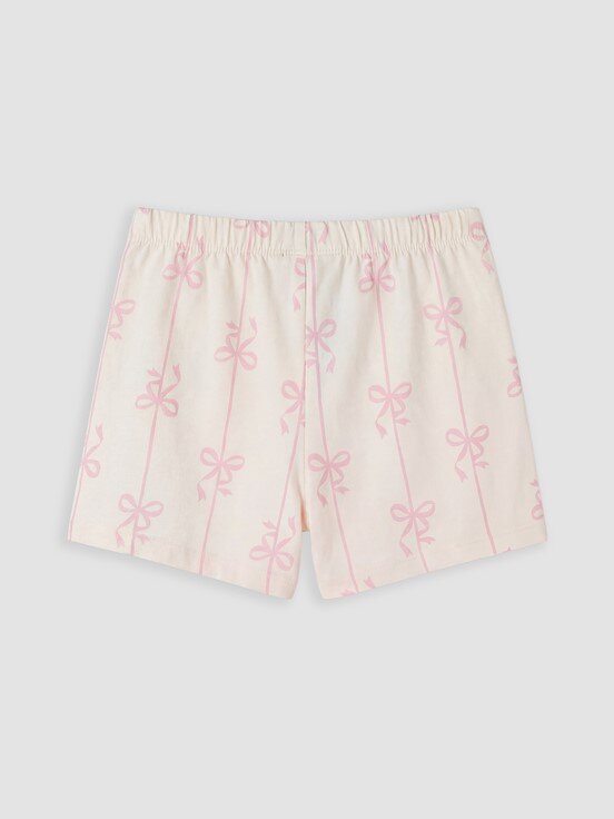 Şortlu Pijama Takımı AÇIK PEMBE BASKILI