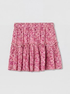 Etek PEMBE BASKILI