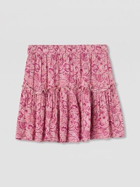 Etek PEMBE BASKILI