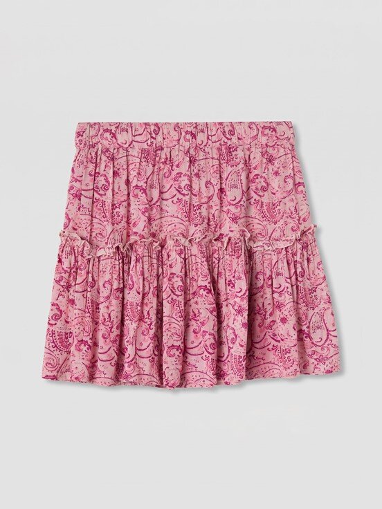 Etek PEMBE BASKILI