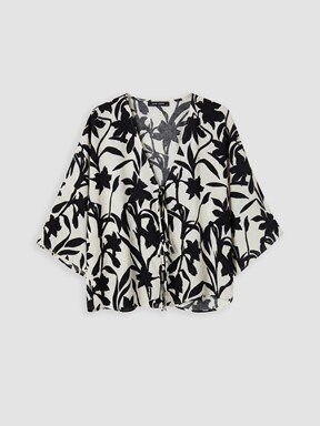 Kimono MAVİ BASKILI