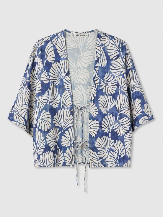 Kimono MAVİ BASKILI