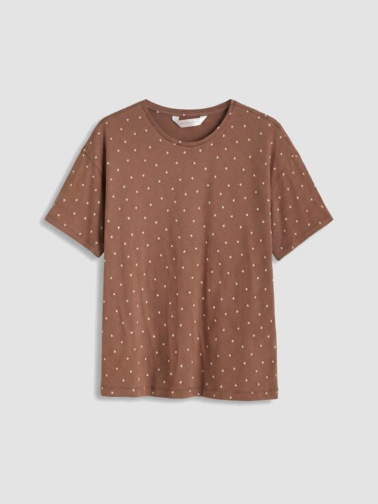 Pijama Takım AÇIK KAHVERENGİ BASKILI