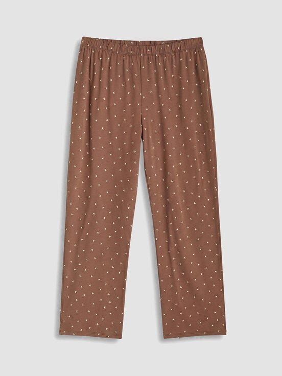 Pijama Takım AÇIK KAHVERENGİ BASKILI