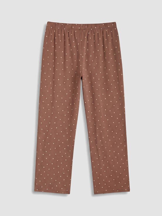 Pijama Takım AÇIK KAHVERENGİ BASKILI