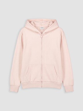 Fermuarlı Sweatshirt MAT PEMBE