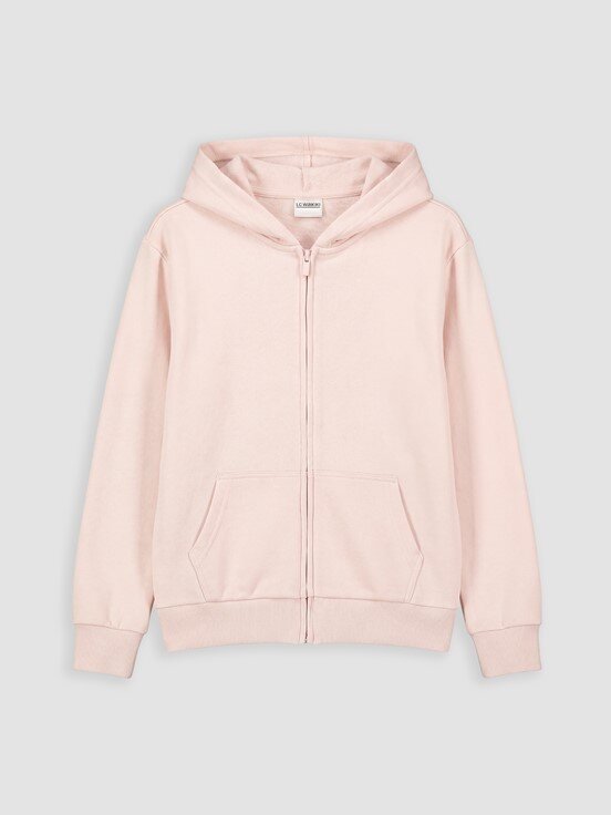 Fermuarlı Sweatshirt MAT PEMBE