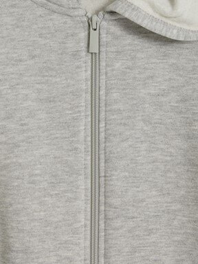 Fermuarlı Sweatshirt GRİ MELANJ
