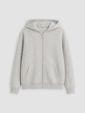 Fermuarlı Sweatshirt GRİ MELANJ