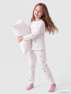 Pijama Takım EKRU BASKILI
