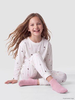 Pijama Takım EKRU BASKILI