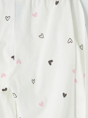 Pijama Takım EKRU BASKILI