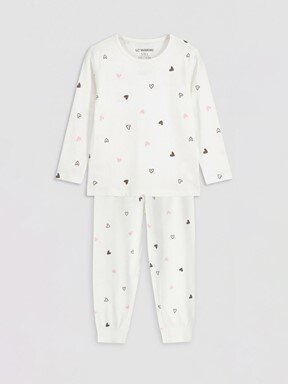 Pijama Takım EKRU BASKILI