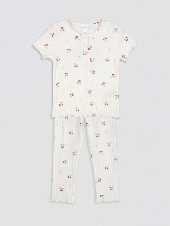 Pijama Takım EKRU BASKILI