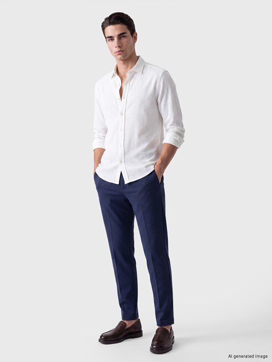 Chino Pantolon İNDİGO MELANJ