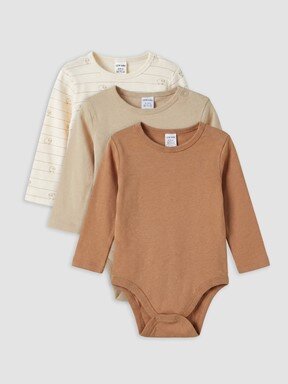 Çıtçıtlı Body KREM BASKILI