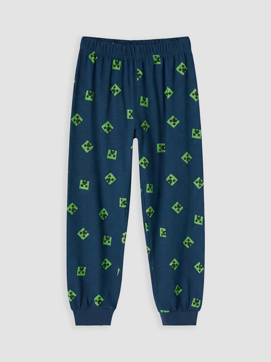 Pijama Takım KOYU PETROL BASKILI