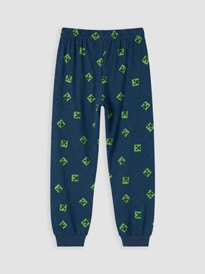 Pijama Takım KOYU PETROL BASKILI