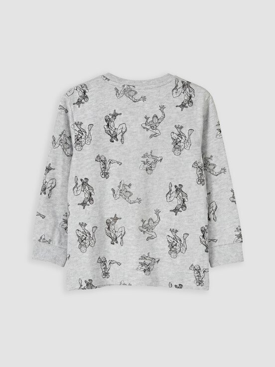 Pijama Takım GRİ MELANJ BASKILI
