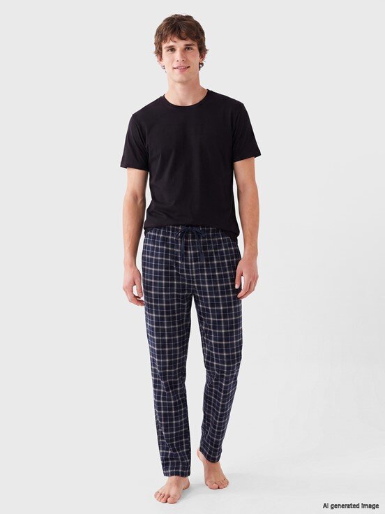 Pijama Takım LACİVERT BASKILI