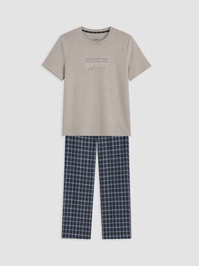 Pijama Takım LACİVERT BASKILI