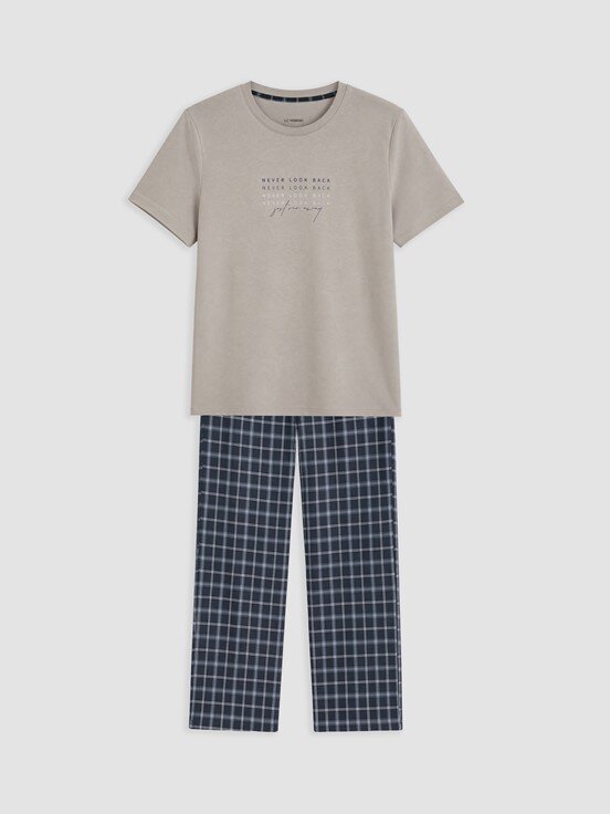 Pijama Takım LACİVERT BASKILI