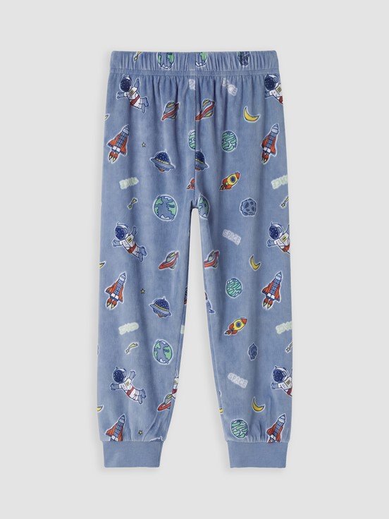 Pijama Takım MAT MAVİ BASKILI