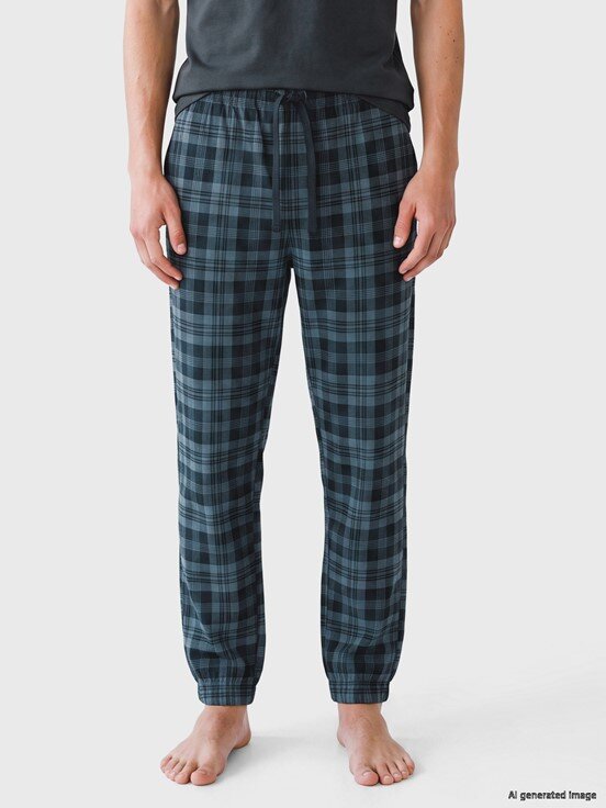 Pijama Alt İNDİGO BASKILI
