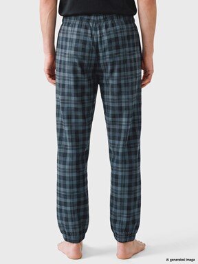 Pijama Alt İNDİGO BASKILI