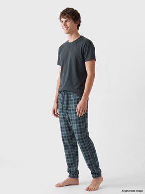 Pijama Alt İNDİGO BASKILI