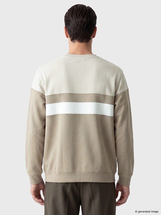 Sweatshirt BEJ ÇİZGİLİ