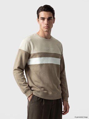 Sweatshirt BEJ ÇİZGİLİ