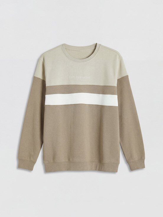 Sweatshirt BEJ ÇİZGİLİ
