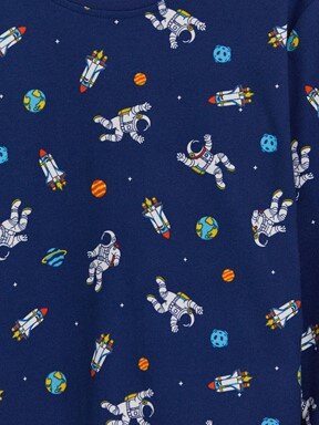 Pijama Takım LACİVERT BASKILI