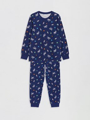 Pijama Takım LACİVERT BASKILI