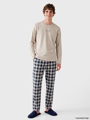 Pijama Takım AÇIK GRİ BASKILI