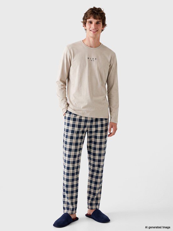 Pijama Takım AÇIK GRİ BASKILI
