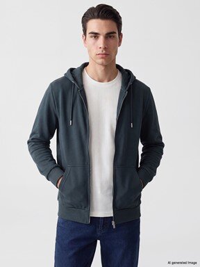Fermuarlı Sweatshirt LACİVERT