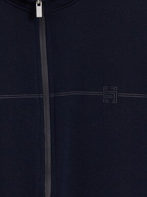 Fermuarlı Sweatshirt LACİVERT