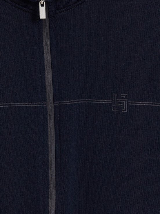 Fermuarlı Sweatshirt LACİVERT