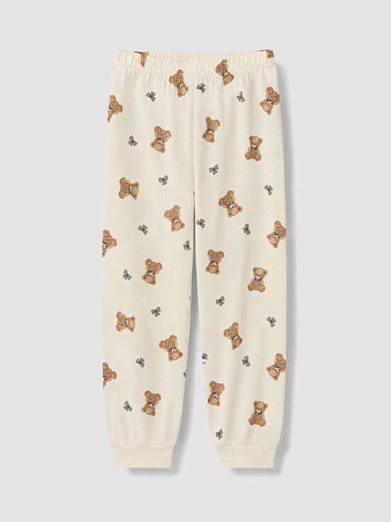 Pijama Takım KREM BASKILI