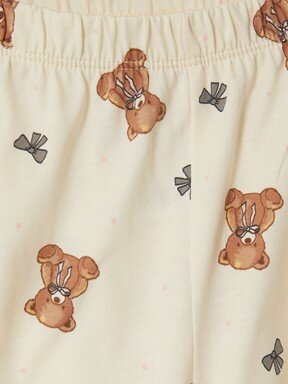 Pijama Takım KREM BASKILI