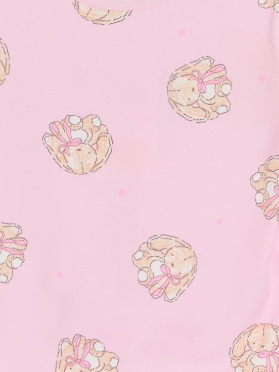 Pijama Üst PEMBE BASKILI