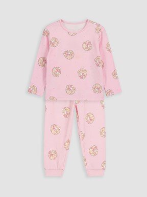 Pijama Üst PEMBE BASKILI