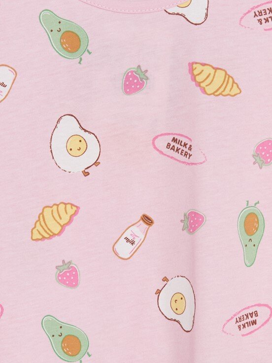 Pijama Takım AÇIK PEMBE BASKILI